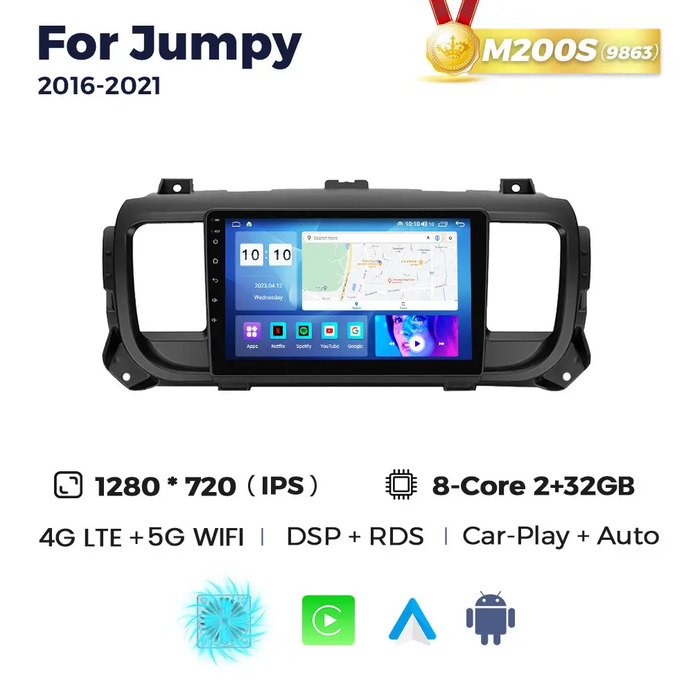 Магнітола Citroen Jumpy 3 (2/32, HD (1280x720) QLED)