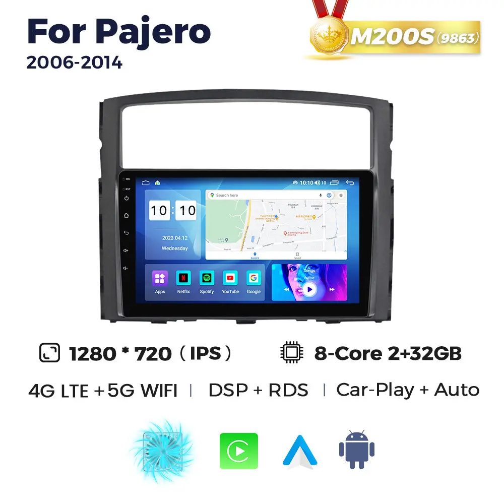 Магнітола Mitsubishi Pajero (V80, V90) (2/32, HD (1280x720) QLED)