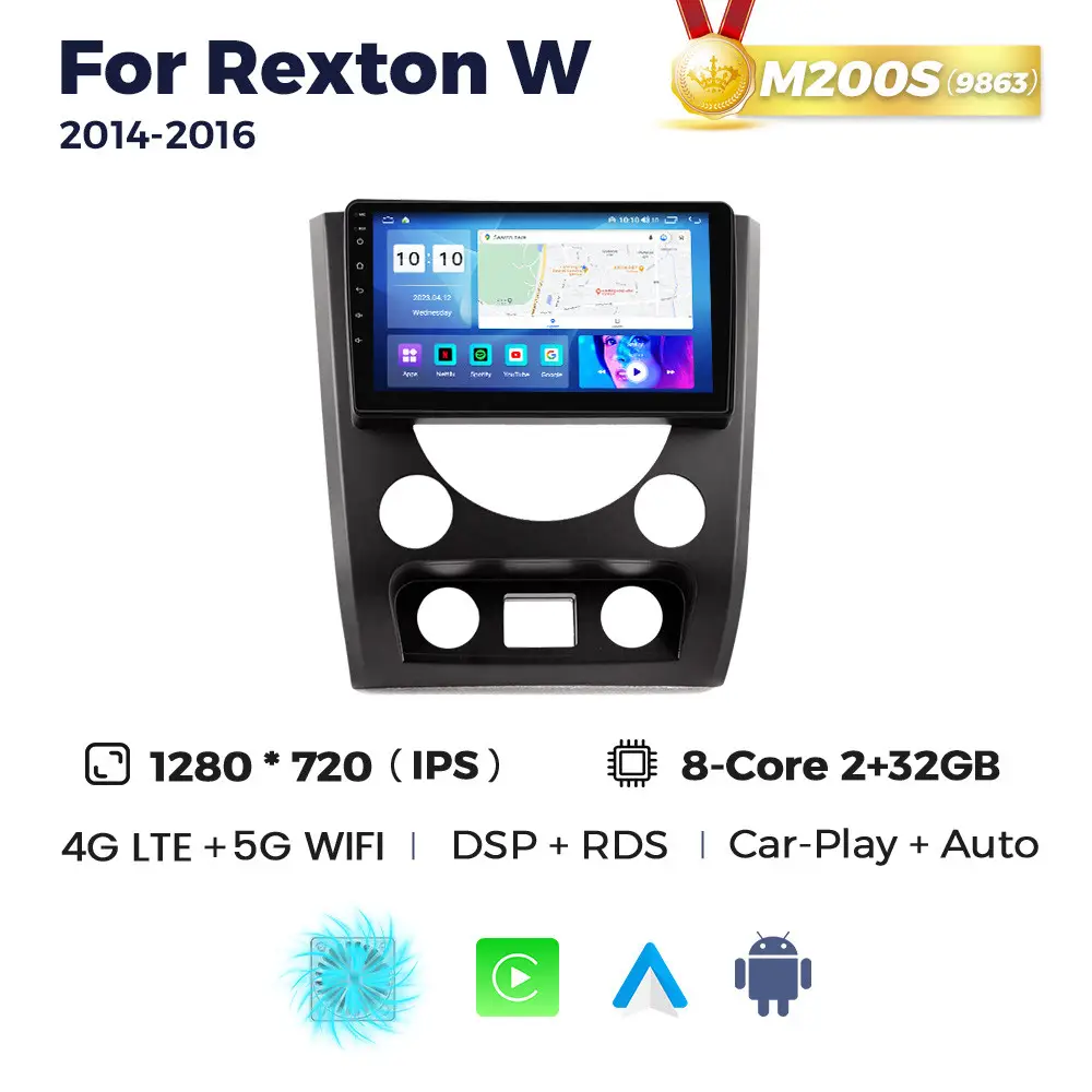 Магнітола SsangYong Rexton 1  (2/32, HD (1280x720) QLED)