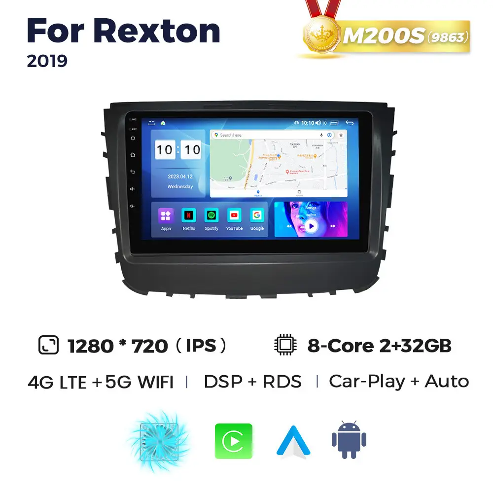 Магнітола SsangYong Rexton 2 (2/32, HD (1280x720) QLED)