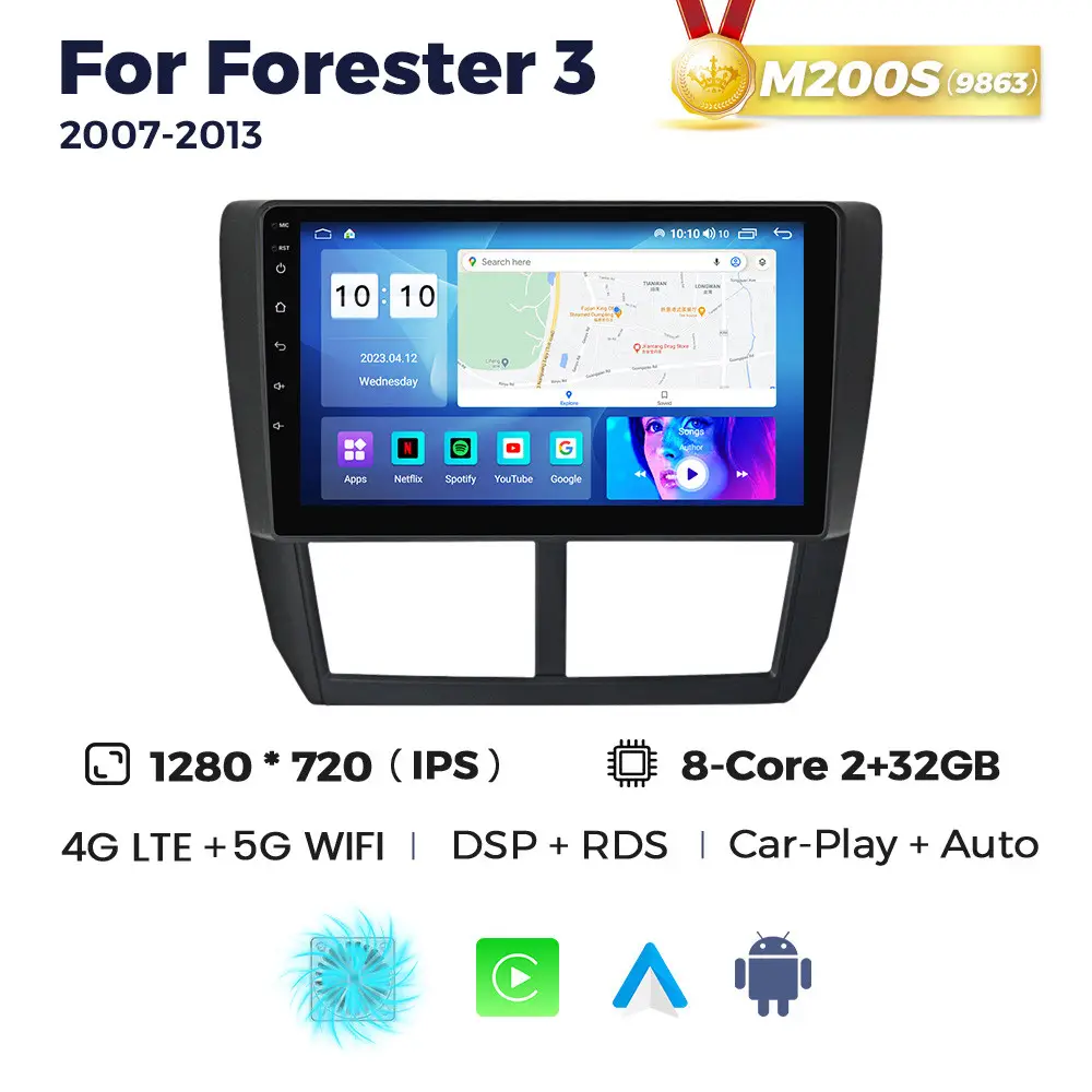 Магнітола Subaru Forester 3 (SH) (2/32, HD (1280x720) QLED)