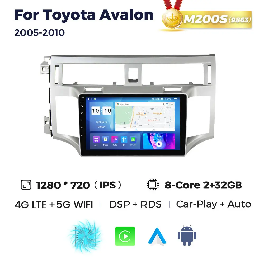 Магнітола Toyota Avalon 3 (XX30) (2/32, HD (1280x720) QLED)