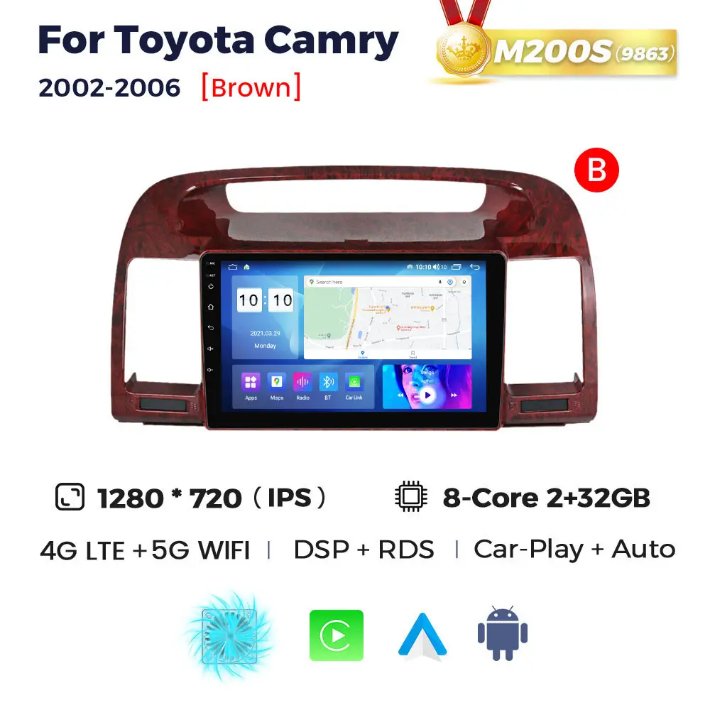 Магнітола Toyota Camry (XV30) (2/32, HD (1280x720) QLED)