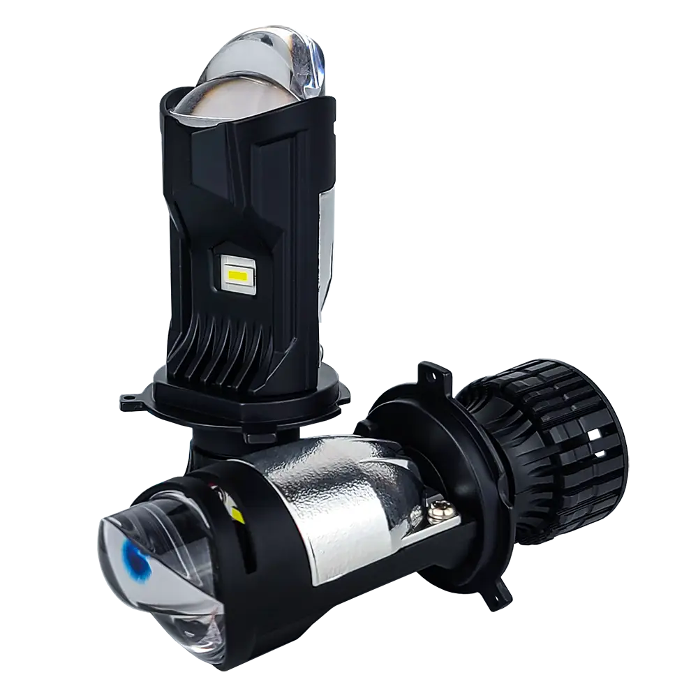 LED лампи автомобільні з лінзою DriveX LE-07 H4 H/L 6000K 55W 9-32V к-т.