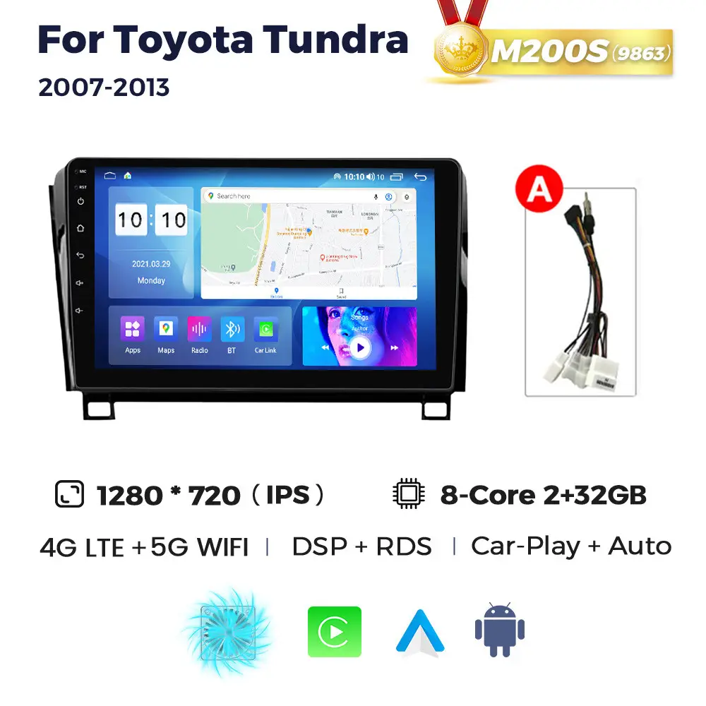 Магнітола Toyota Tundra, Sequoia (2/32, HD (1280x720) QLED)