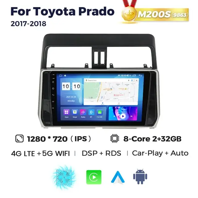 Магнітола Toyota Land Cruiser Prado 150 (2/32, HD (1280x720) QLED)