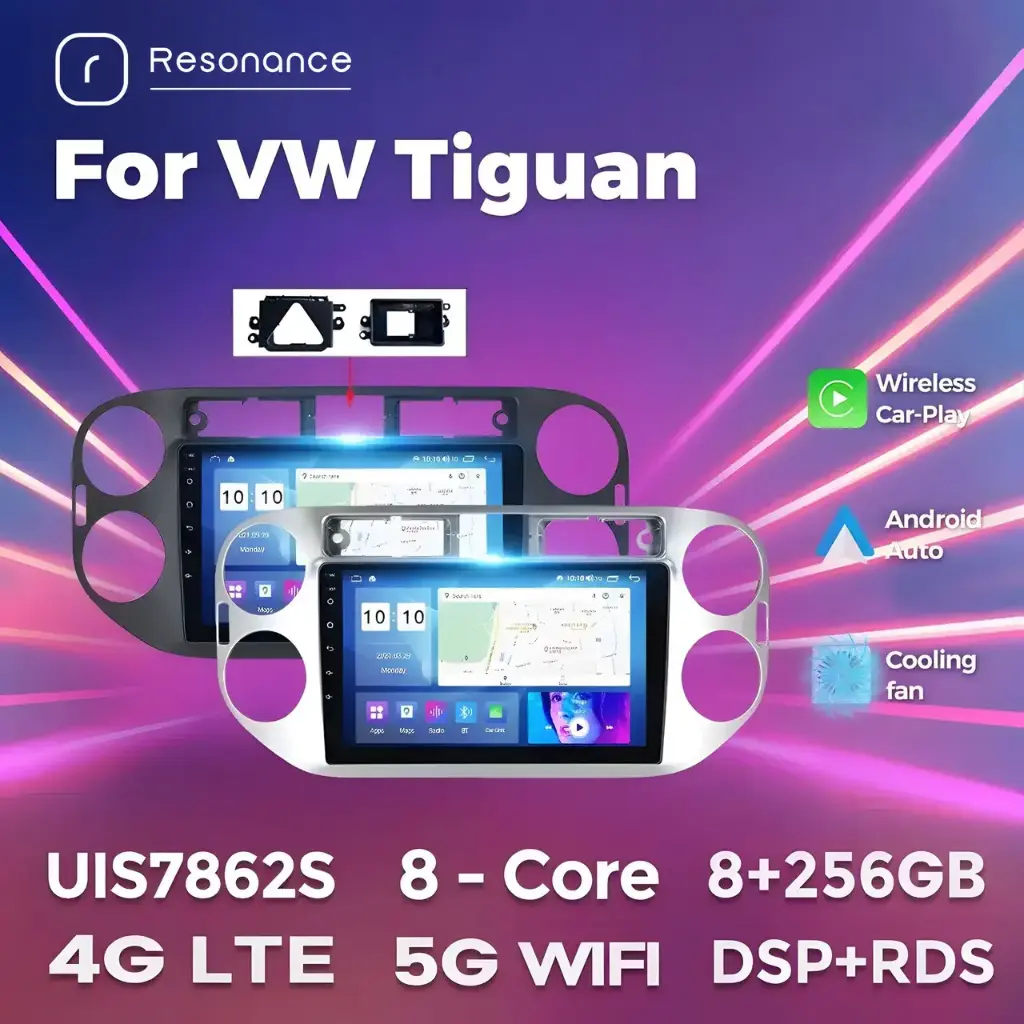 Магнітола Volkswagen Tiguan 1 (5N) (2/32, HD (1280x720) QLED)