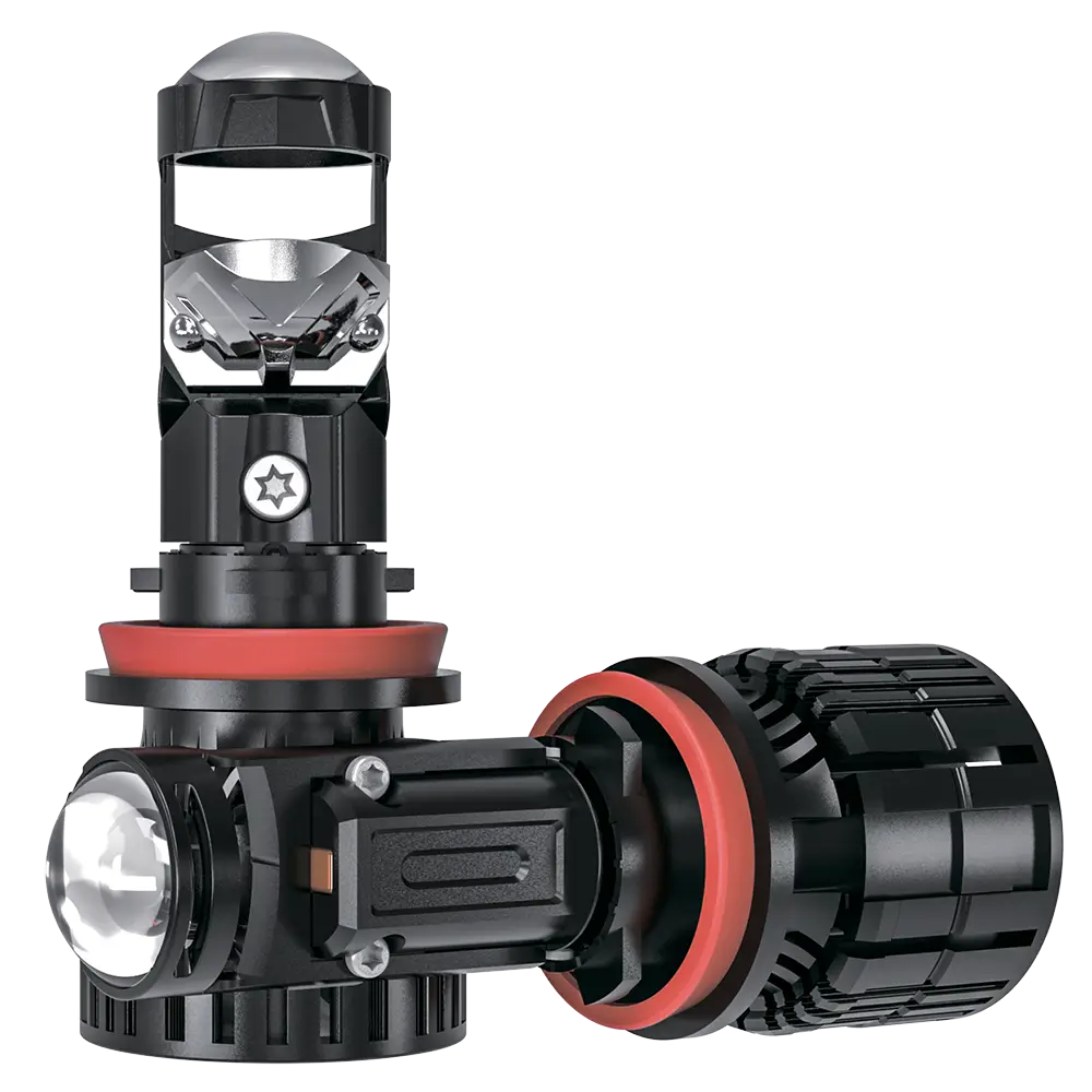 LED лампи автомобільні з лінзою DriveX LE-07 H11 6000K 55W 9-32V к-т.