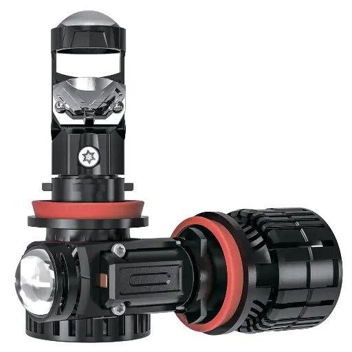 LED лампи автомобільні з лінзою DriveX LE-07 H11 6000K 55W 9-32V к-т.